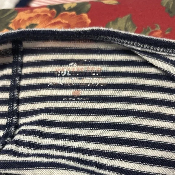 Hollister Navy and White Striped Long Sleeve Top - Picture 7 of 7